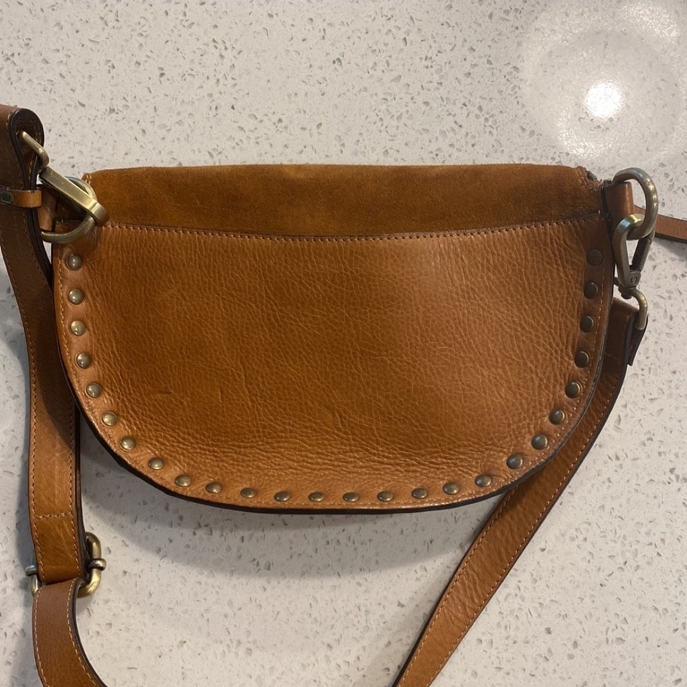 🌻 Sundance leather and suede belt or around the body bag, purse made in Italy. - Picture 2 of 15